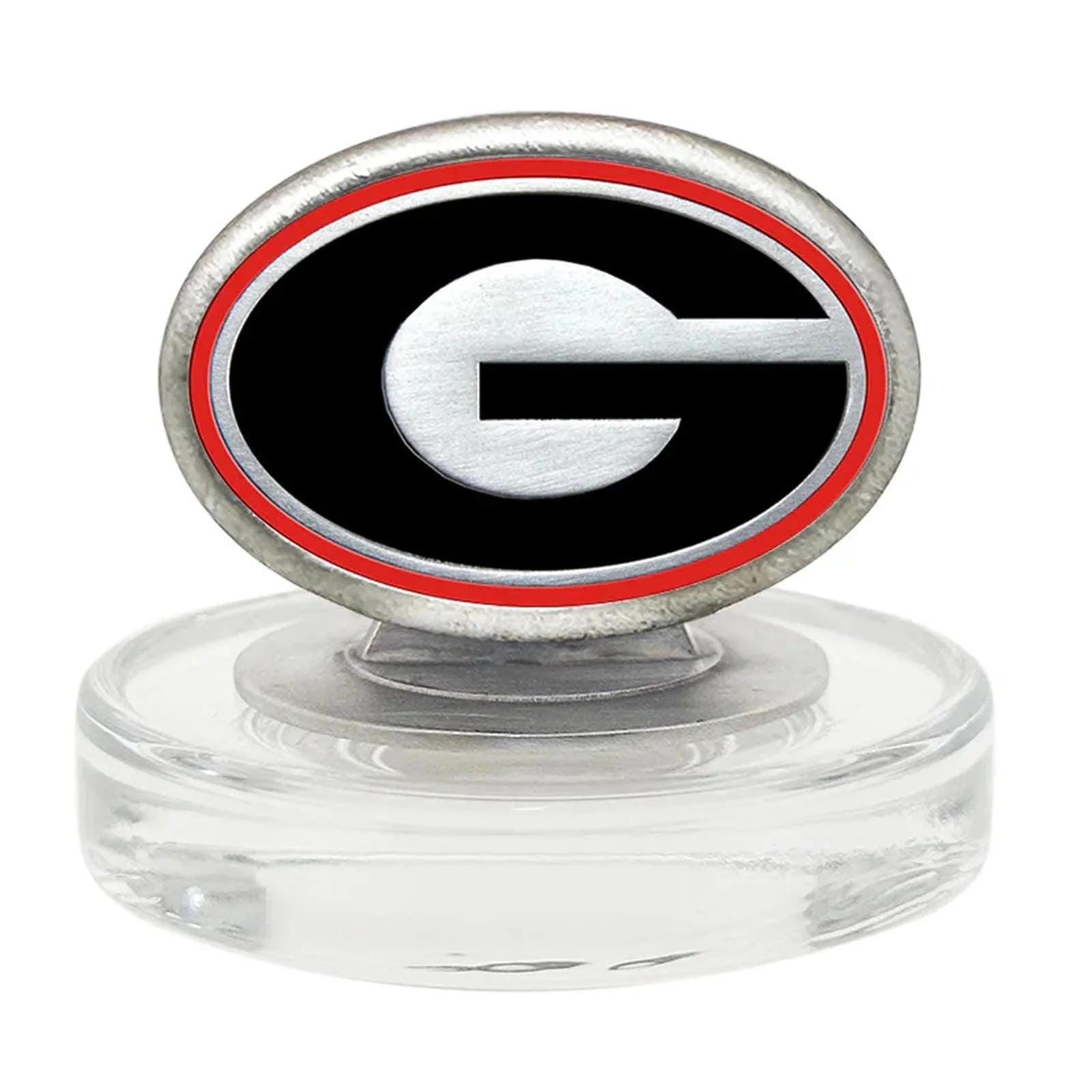 University of Georgia Heritage Decanter with 3D Top and 2 Glasses with Chest Box