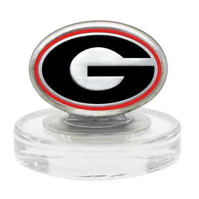 University of Georgia Heritage Decanter with 3D Top and 2 Glasses with Chest Box