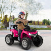 12V Kids Ride On ATV 4 Wheeler with MP3 and Headlights-Pink - Pink
