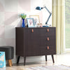 3-drawer Sideboard Storage Display Cabinet-Brown