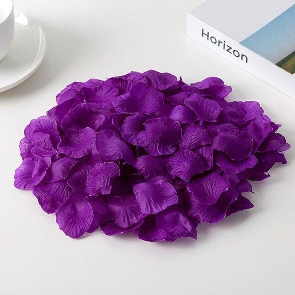 1000PCs Fake Separated Deodorized Rose Petals Party Decorations Artificial Flowers Romantic Wedding Marriage Accessories For Valentine Gifts