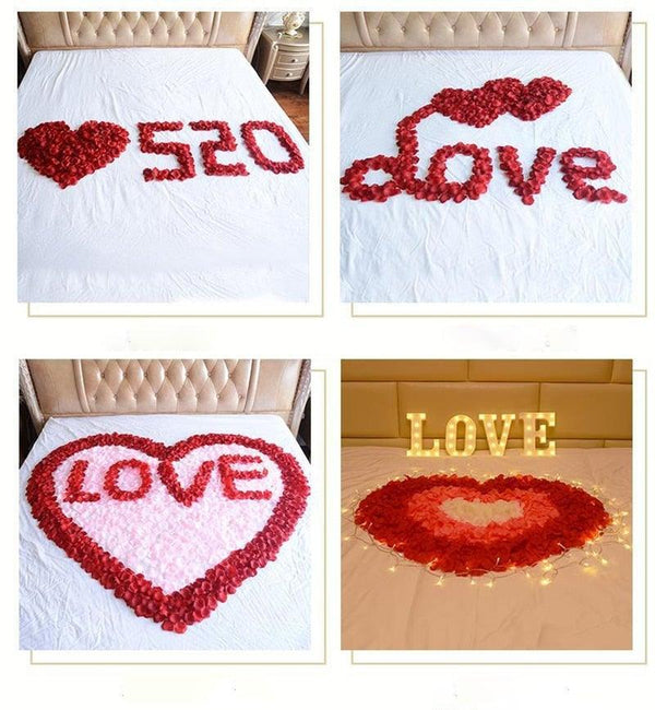 1000PCs Fake Separated Deodorized Rose Petals Party Decorations Artificial Flowers Romantic Wedding Marriage Accessories For Valentine Gifts