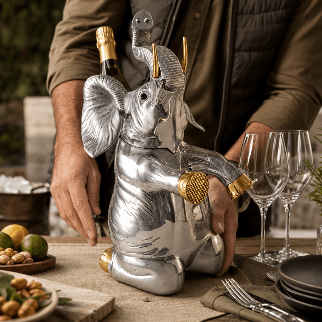 Elephant Ice/Wine Buckets: Refined Safari Entertaining