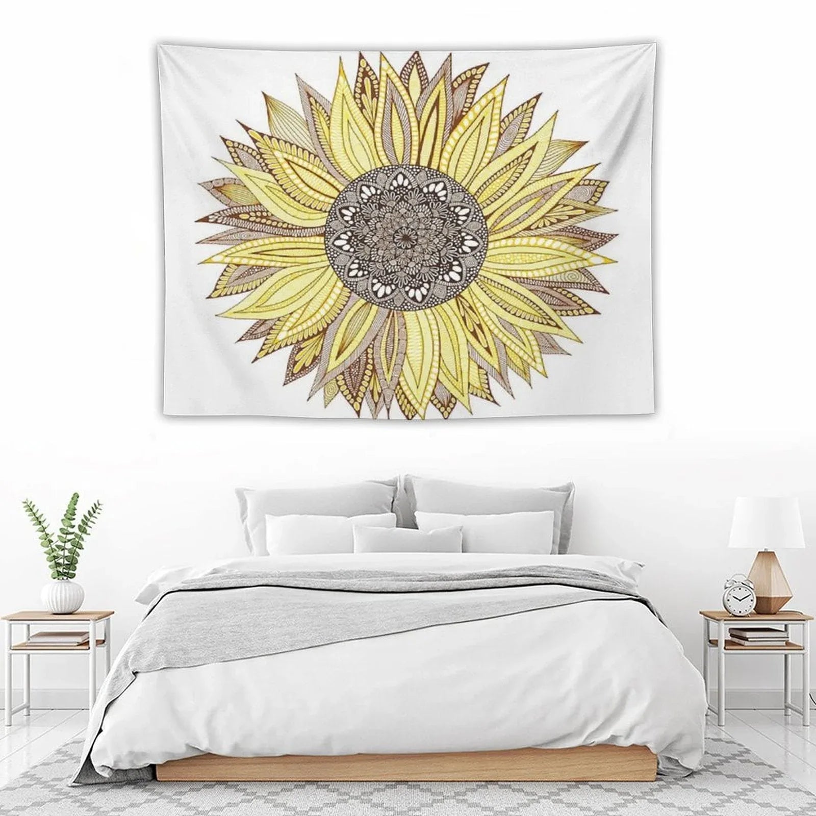 Sunflower Mandala Tapestry