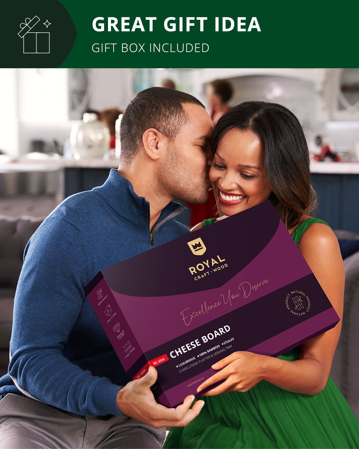 Cheese Board Set with Knives, 16.5“ x 11”