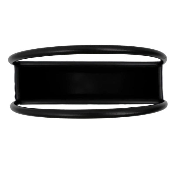 Floating Half Moon Metal Wall Planter – Onyx Black 45cm
