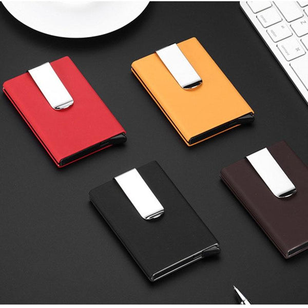 Men's Wallets Credit card holder Automatic card sets business aluminum wallet card sets cash clip holder