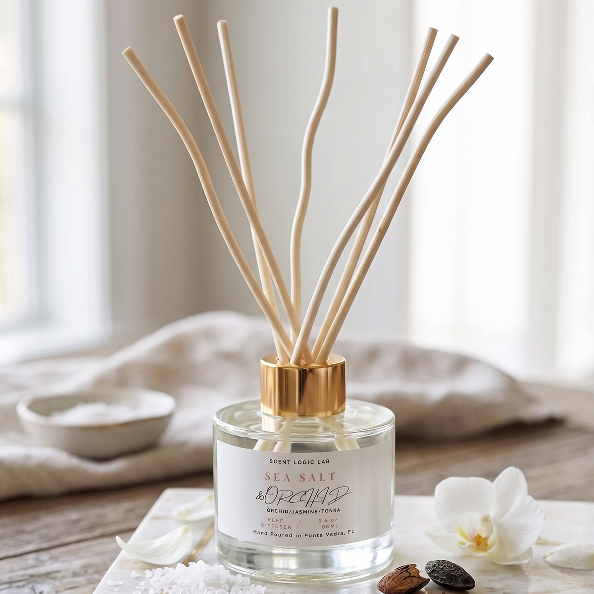 Sea Salt & Orchid Reed Diffuser | 100ml & 200m