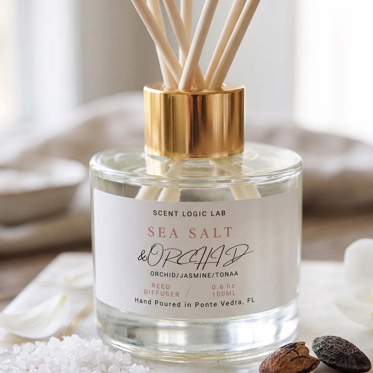 Sea Salt & Orchid Reed Diffuser | 100ml & 200m