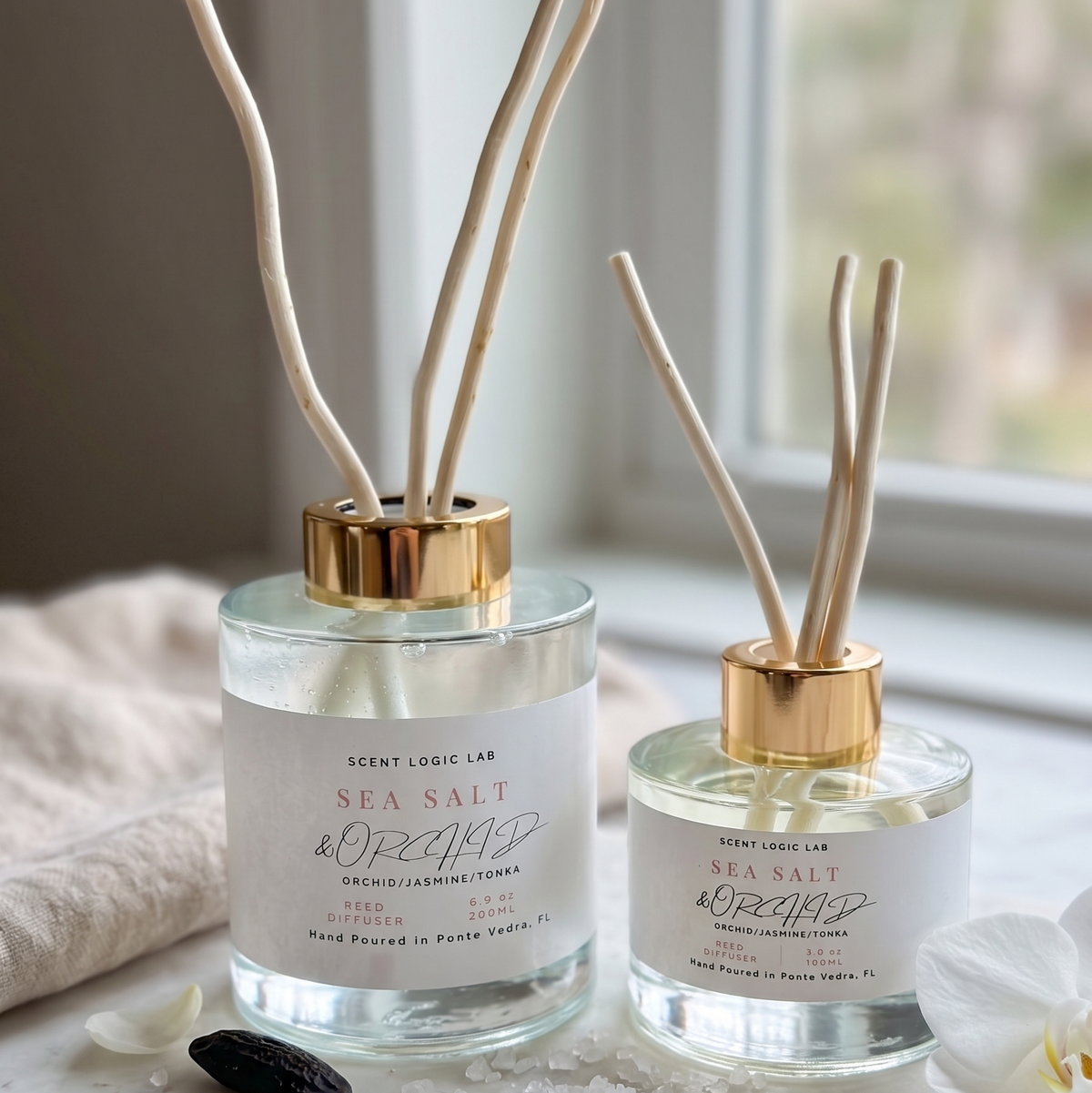 Sea Salt & Orchid Reed Diffuser | 100ml & 200m