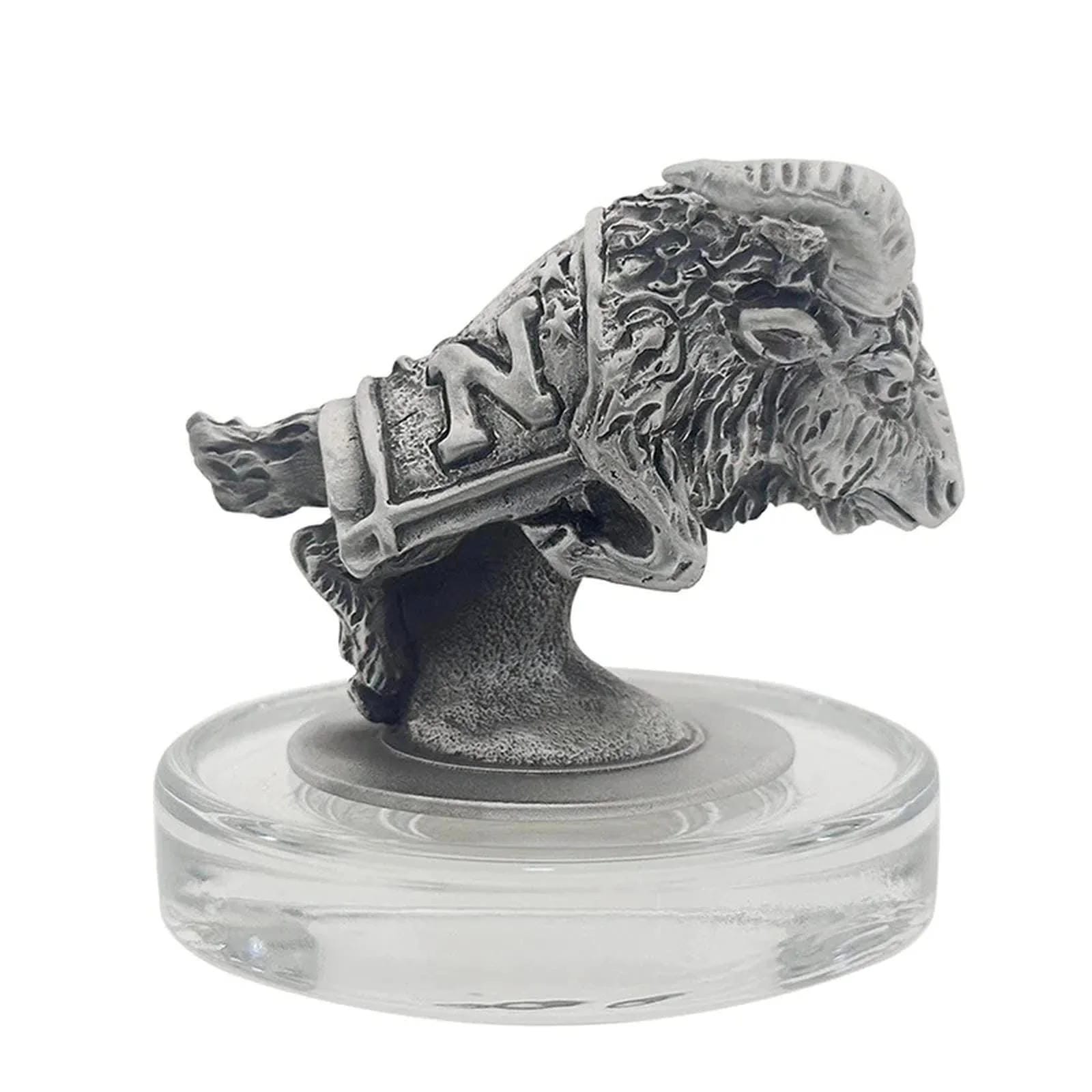 United States Naval Academy Goat Heritage Decanter with 3D Top and 2 Glasses with Chest Box