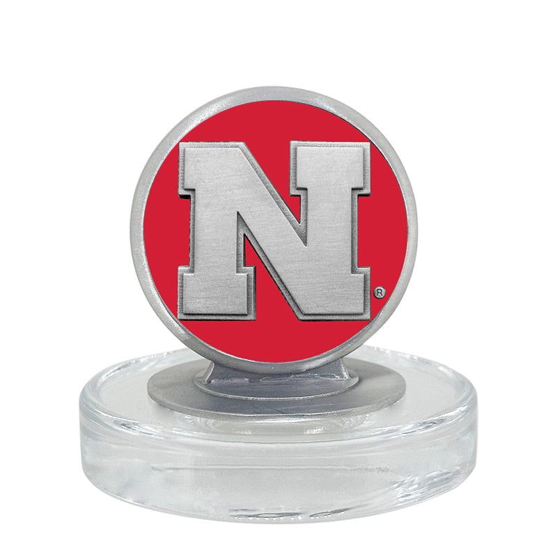 University of Nebraska Heritage Decanter with 3D Top & 2 Glasses