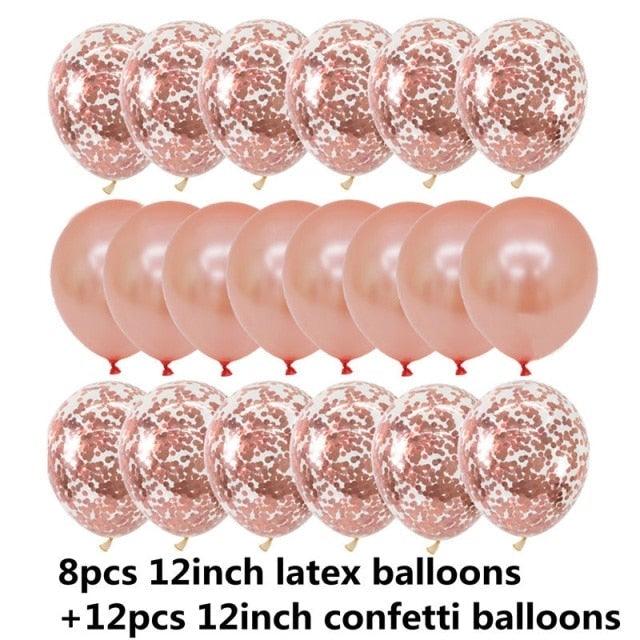 10/20 Star Metallic Confetti Latex Transparent 12inch Balloons For Baby Shower Birthday Party Wedding Decoration