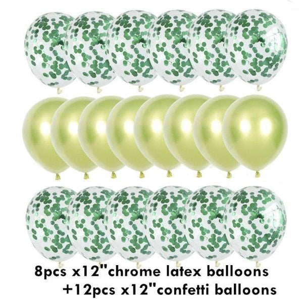 10/20 Star Metallic Confetti Latex Transparent 12inch Balloons For Baby Shower Birthday Party Wedding Decoration