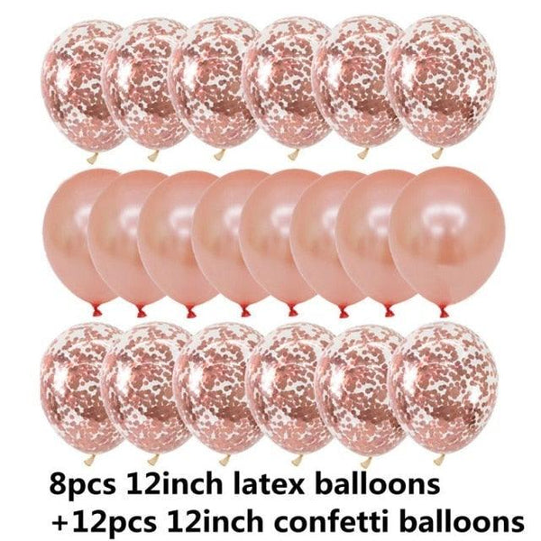 10/20 Star Metallic Confetti Latex Transparent 12inch Balloons For Baby Shower Birthday Party Wedding Decoration