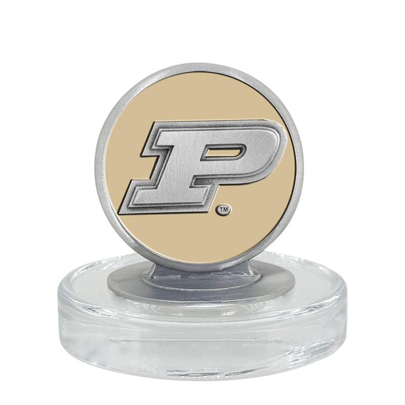 Purdue University Heritage Decanter with 3D Top and 2 Glasses with Chest Box