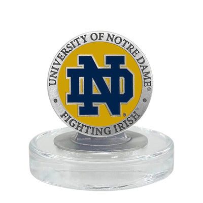 University of Notre Dame Heritage Decanter with 3D Top and 2 Glasses with Chest Box