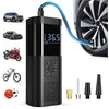 Portable Air Compressor Tire Inflator, 150PSI Car Tire Pump, Equipped with a Tire Pressure Gauge, LED, And a Three Times Faster One-Button Cordless Tire Pump, Suitable for Cars, Motorcycles, Bicycles, Balls, And More.
