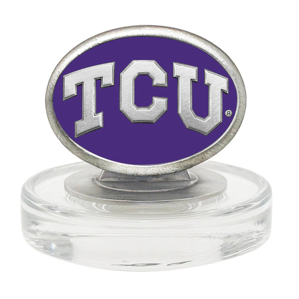 Texas Christian University TCU  Heritage Decanter with 3D Top and 2 Glasses with Chest Box