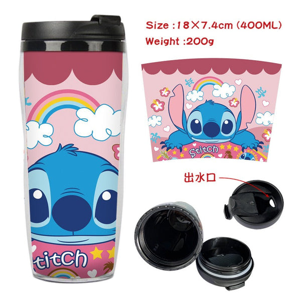 Stitch Stitch animation peripheral double-layer insulated plastic cup two-dimensional cartoon tea cup cold water kettle water cup