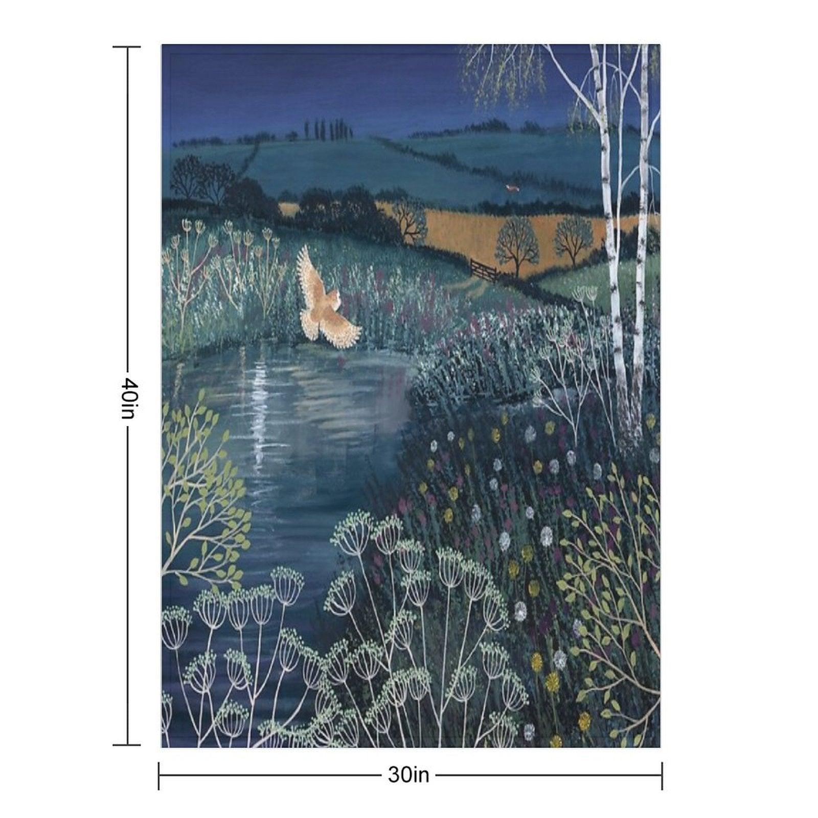 Over Moonlit Pool Throw Blanket