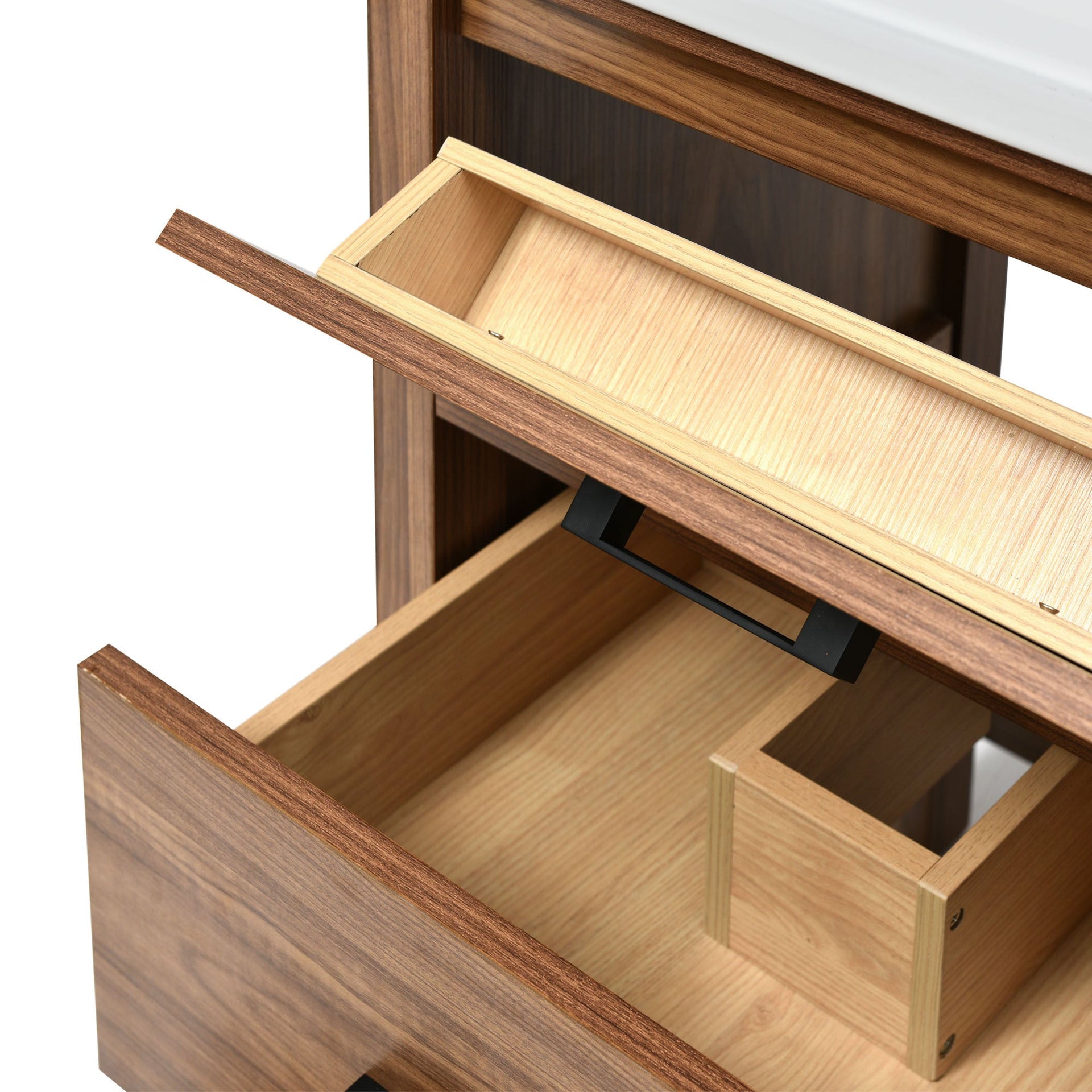 24'' Bathroom Vanity with Ceramic Basin Sink, Modern Bathroom Storage Cabinet with 3 Drawers, Freestanding Bathroom Vanity Cabinet with Single Sink (Same as SW000108AAP)