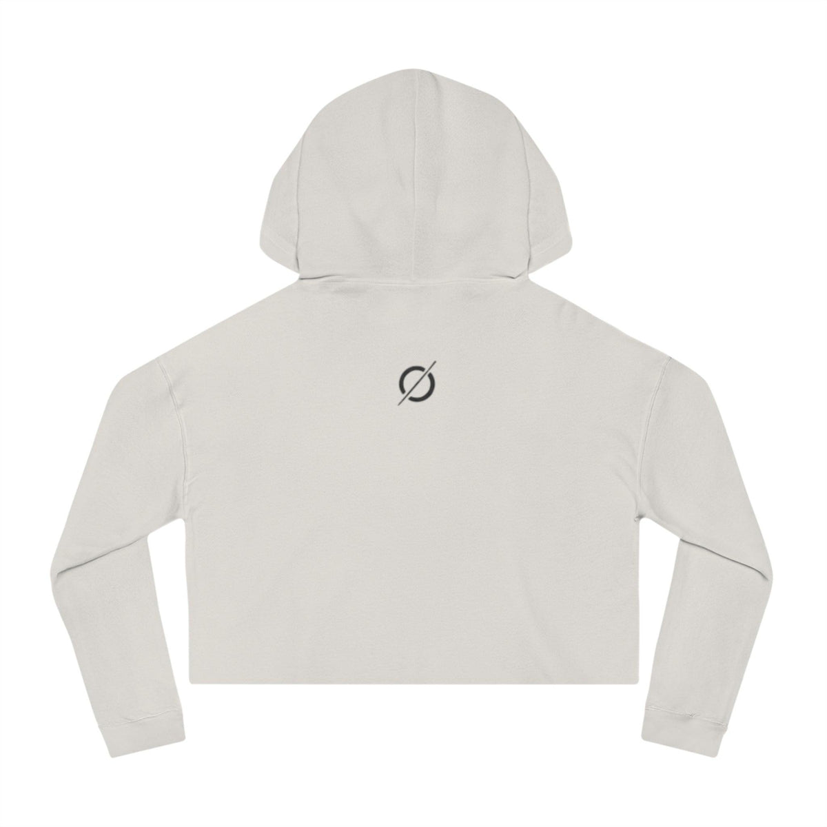 Cropped Hoodie Sweatshirt for Women with Cropped Design and Ribbed Cuffs