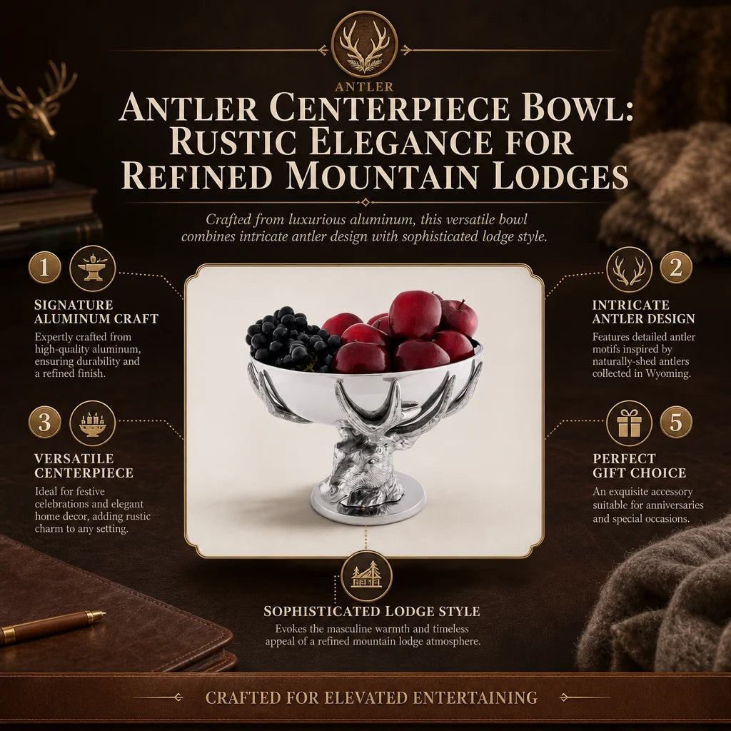 Antler Centerpiece Bowl: Rustic Elegance for Refined Mountain Lodges