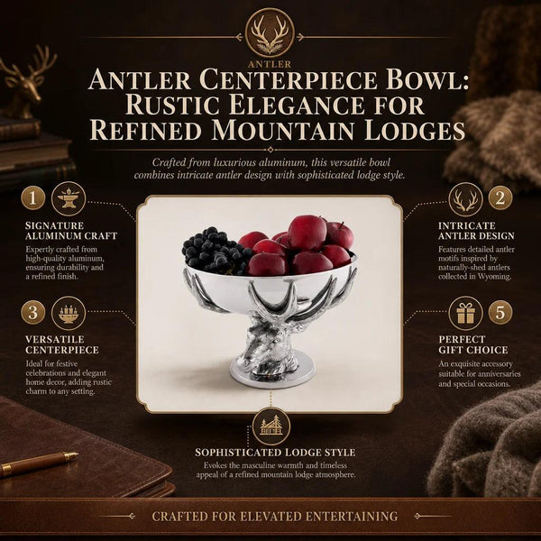 Antler Centerpiece Bowl: Rustic Elegance for Refined Mountain Lodges