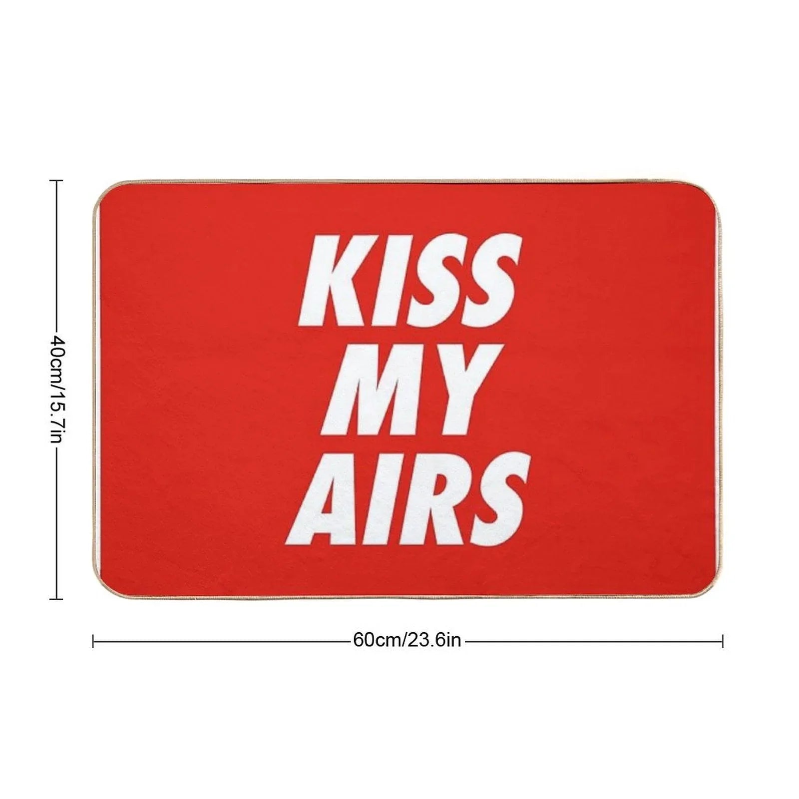 Kiss My Airs Sneaker Head Hype Red & White Bath Mat