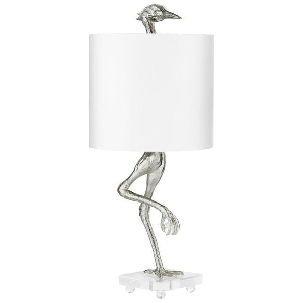 Ibis Table Lamp | Silver Leaf - Medium - Gifts for You 'n Me