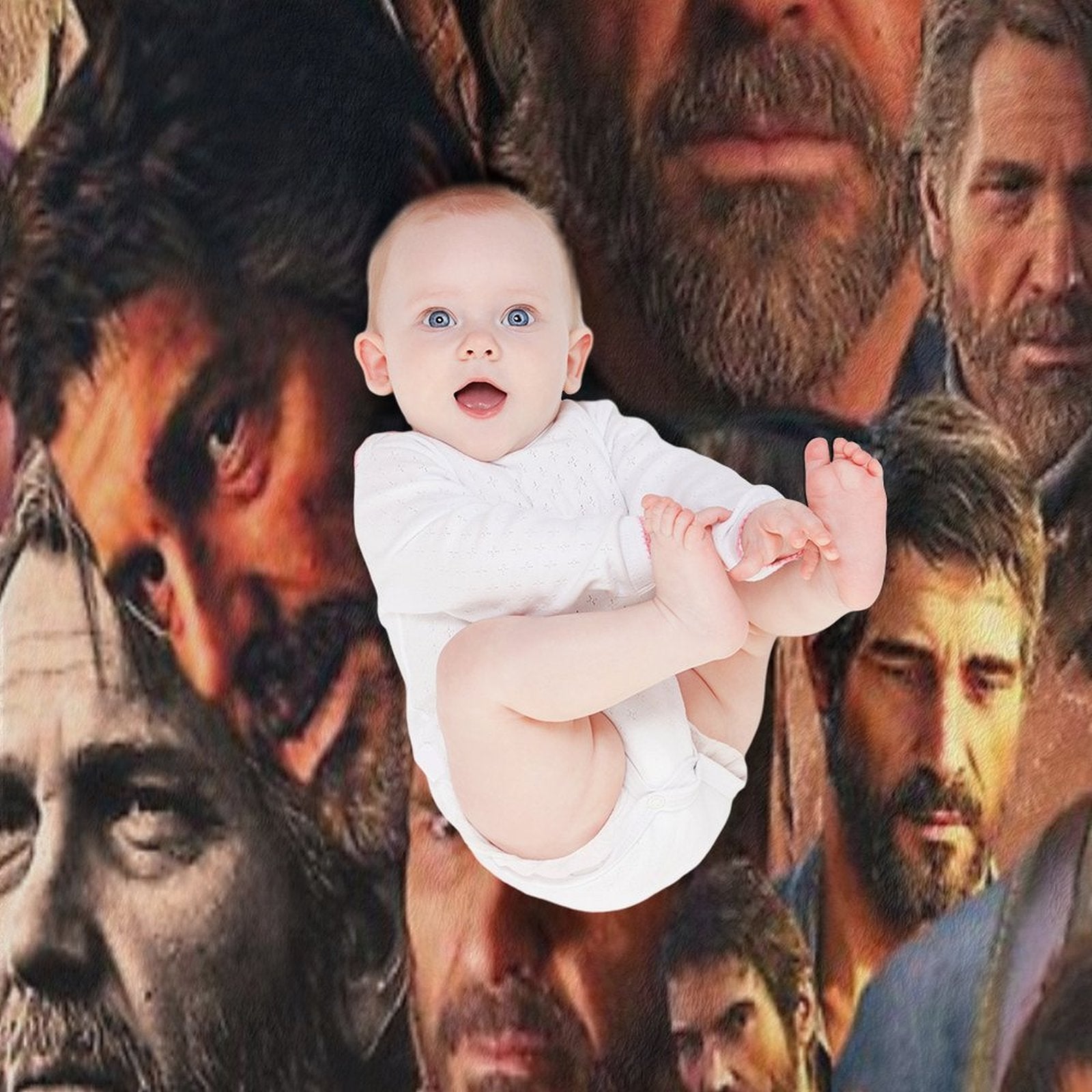Last of Us Joel Collage Velvety-soft Throw Blanket