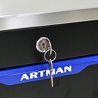 4 DRAWERS MULTIFUNCTIONAL TOOL CART WITH WHEELS-BLACK