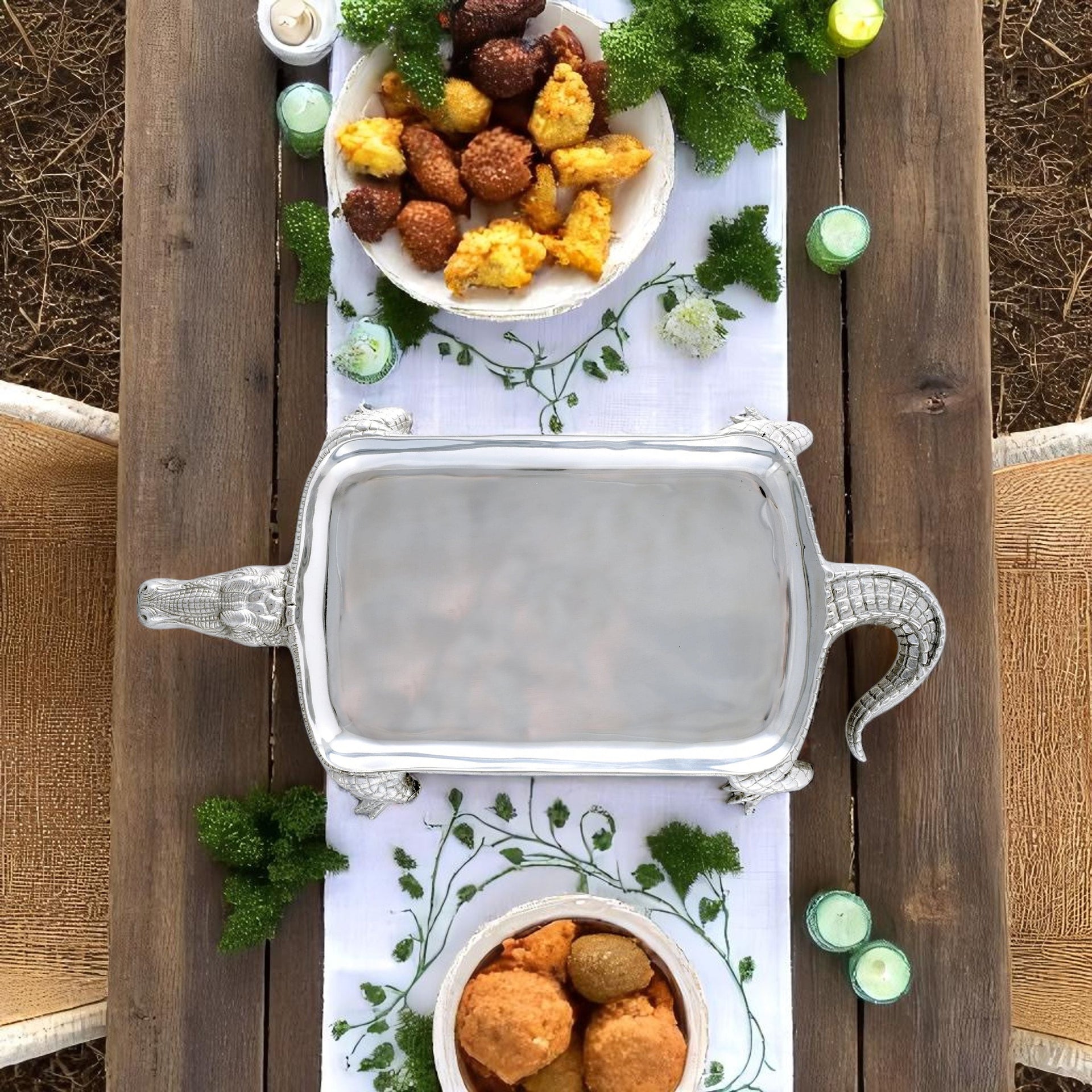 Alligator Figural Platter Arthur Court Designs