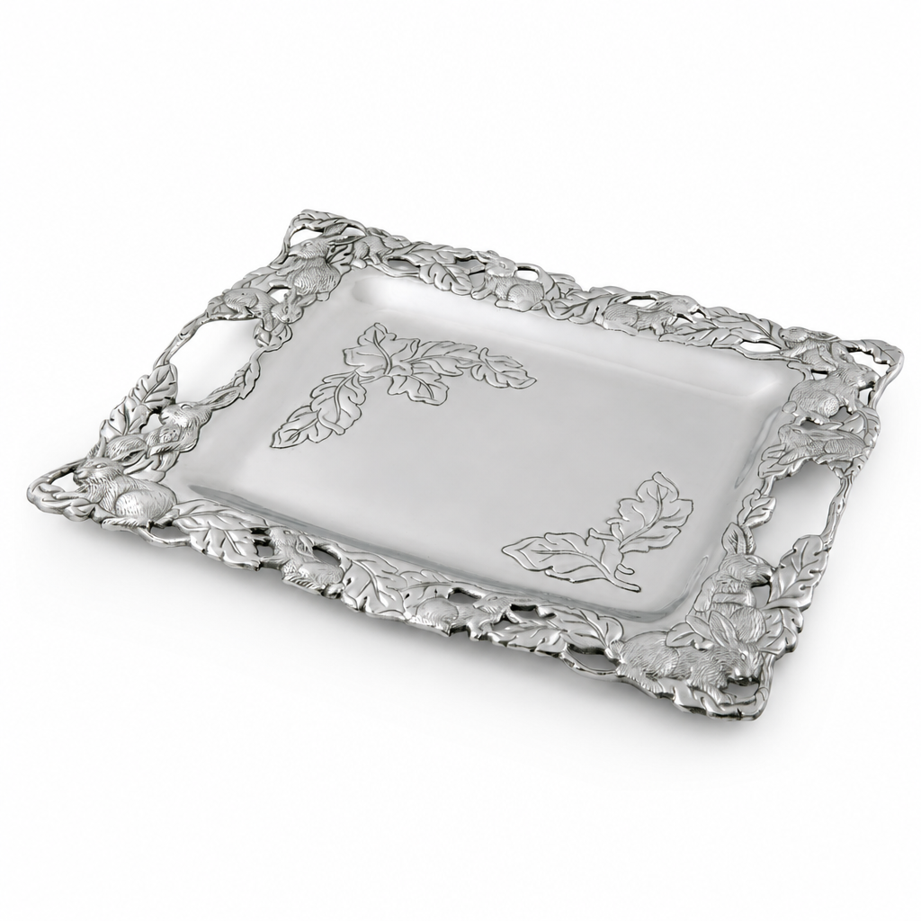 Bunny Large Platter: Rustic Elegance Meets Nature's Charm