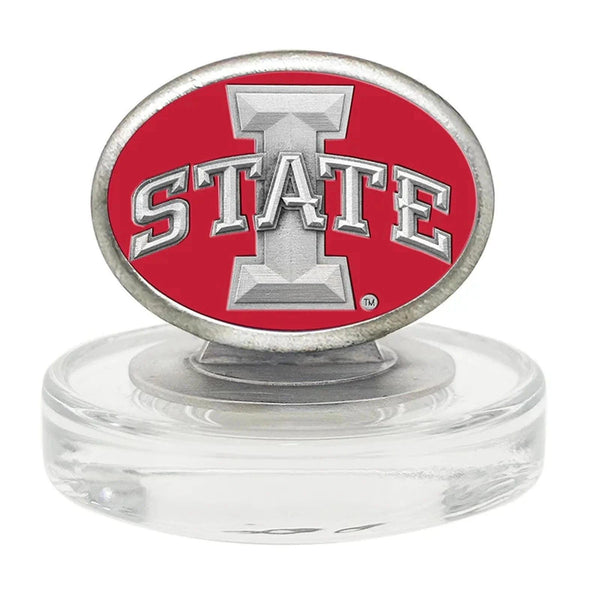 Iowa State University Heritage Decanter with 3D Top and 2 Glasses with Chest Box