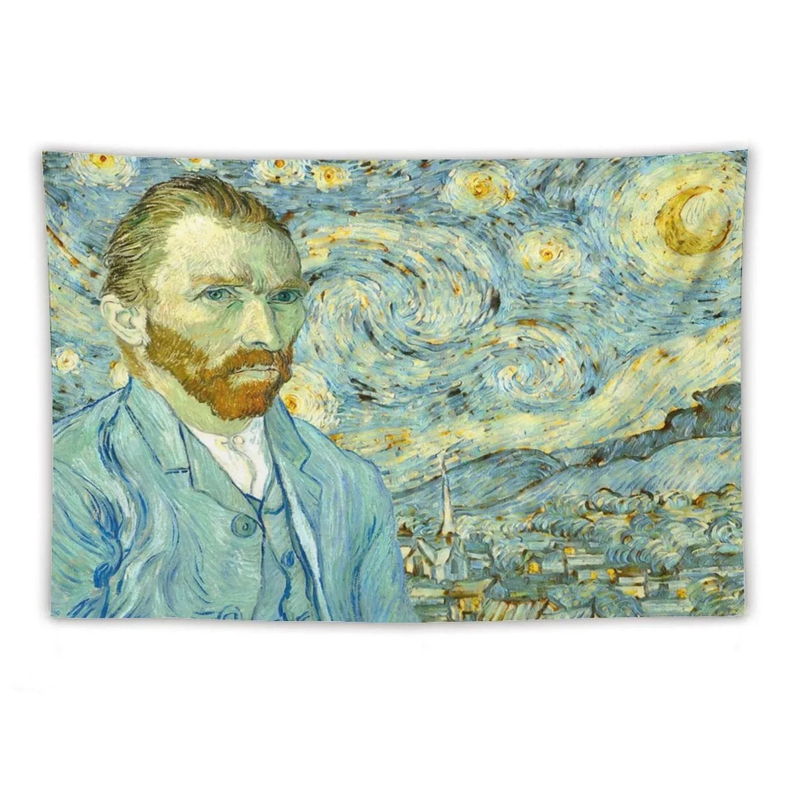 Van Gogh Self-Portrait in Starry Night Tapestry