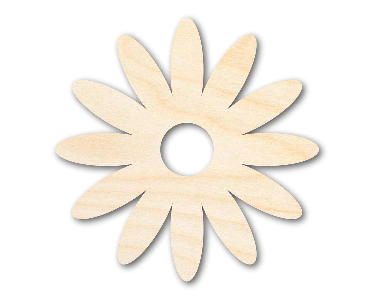 Unfinished Wood Daisy Shape | Flower | Craft Cutout | up to 46