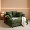 56-Inch Oversized Corduroy Lounge Chair With Armrests