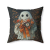Microsuede Cushion / Halloween Art / Boho Ghost /