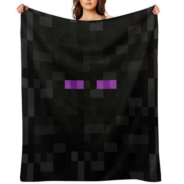 Enderman Pattern Throw Blanket