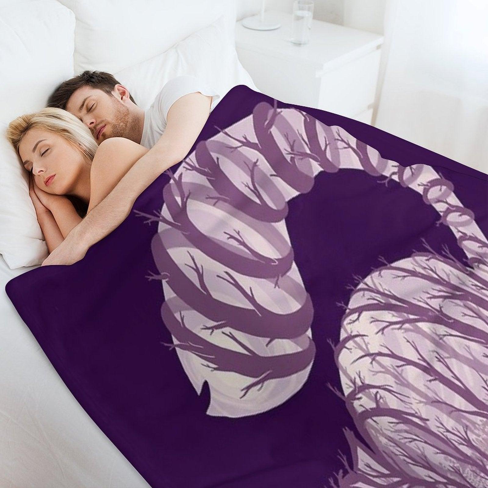 Inside Wonderland (cheshire Cat) Throw Blanket