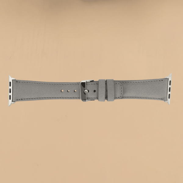 Apple Watch Grey Leather Strap - Boston