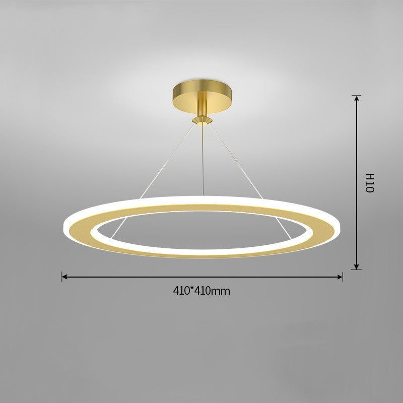 Simple Modern Circular Bedroom Study Chandelier Decorbites