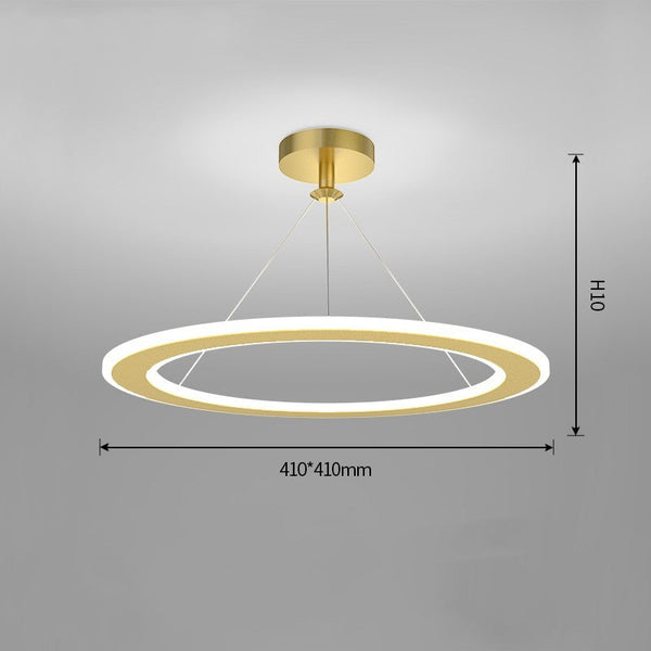 Simple Modern Circular Bedroom Study Chandelier Decorbites