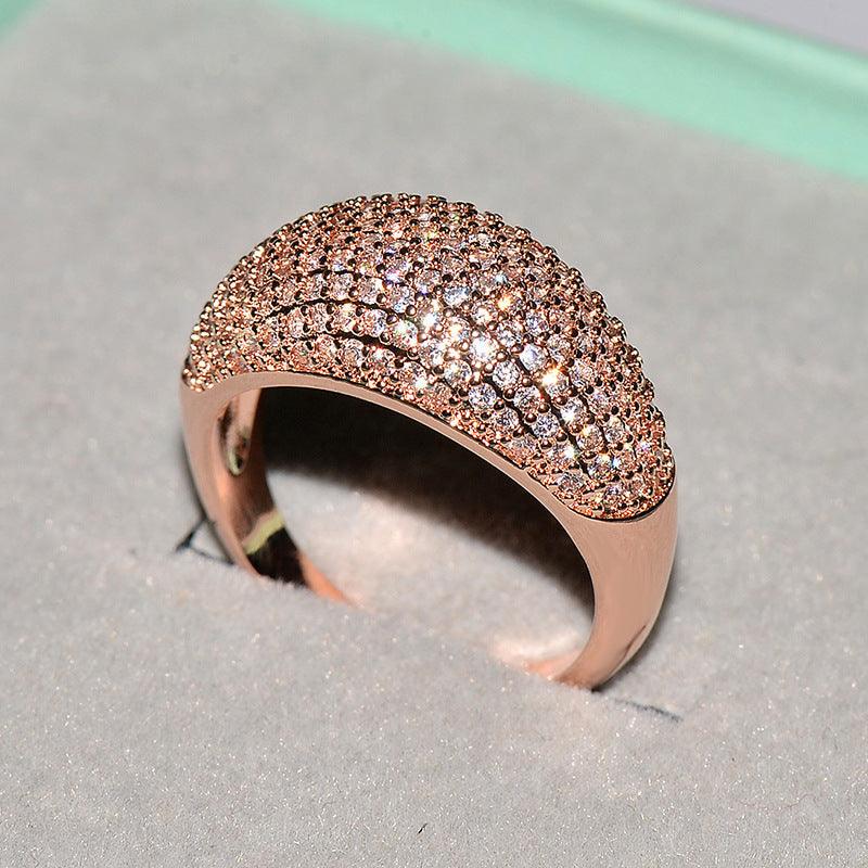 Luxury Starry Ring Full Rhinestone Zircon