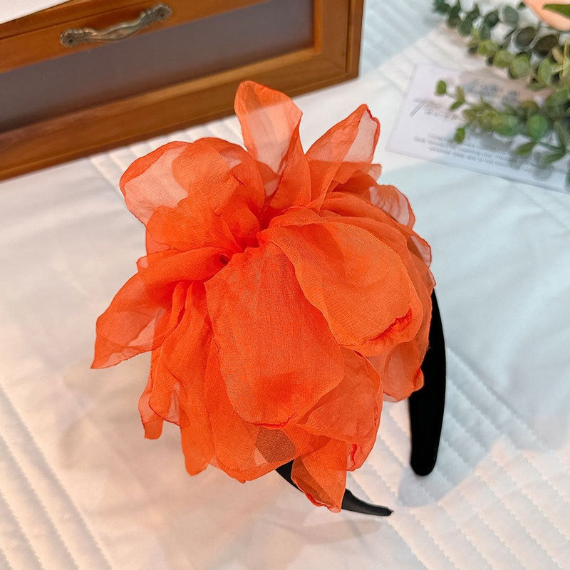 Handmade European and American headbands with versatile fabric flower hair accessories