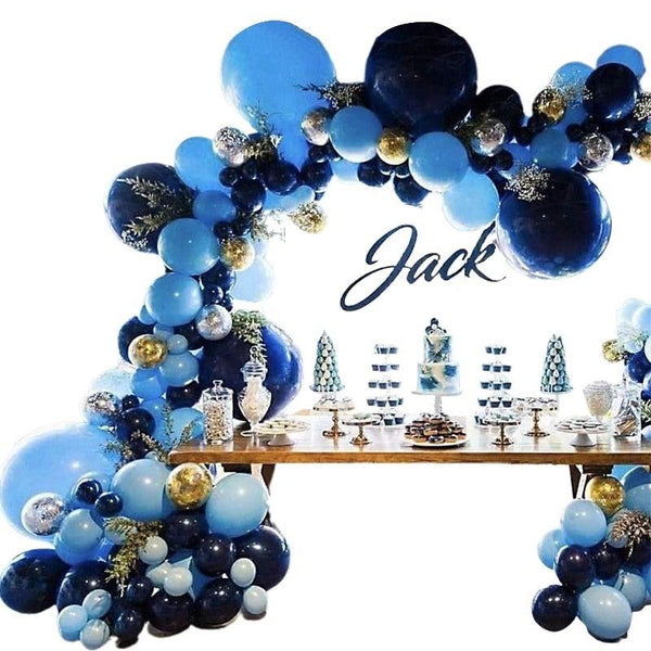106pcs New Retro Blue Balloon Garland Arch Kit Confetti Balloons For Baby Shower Wedding Birthday Party Anniversary Ballon Decoration Shower Party
