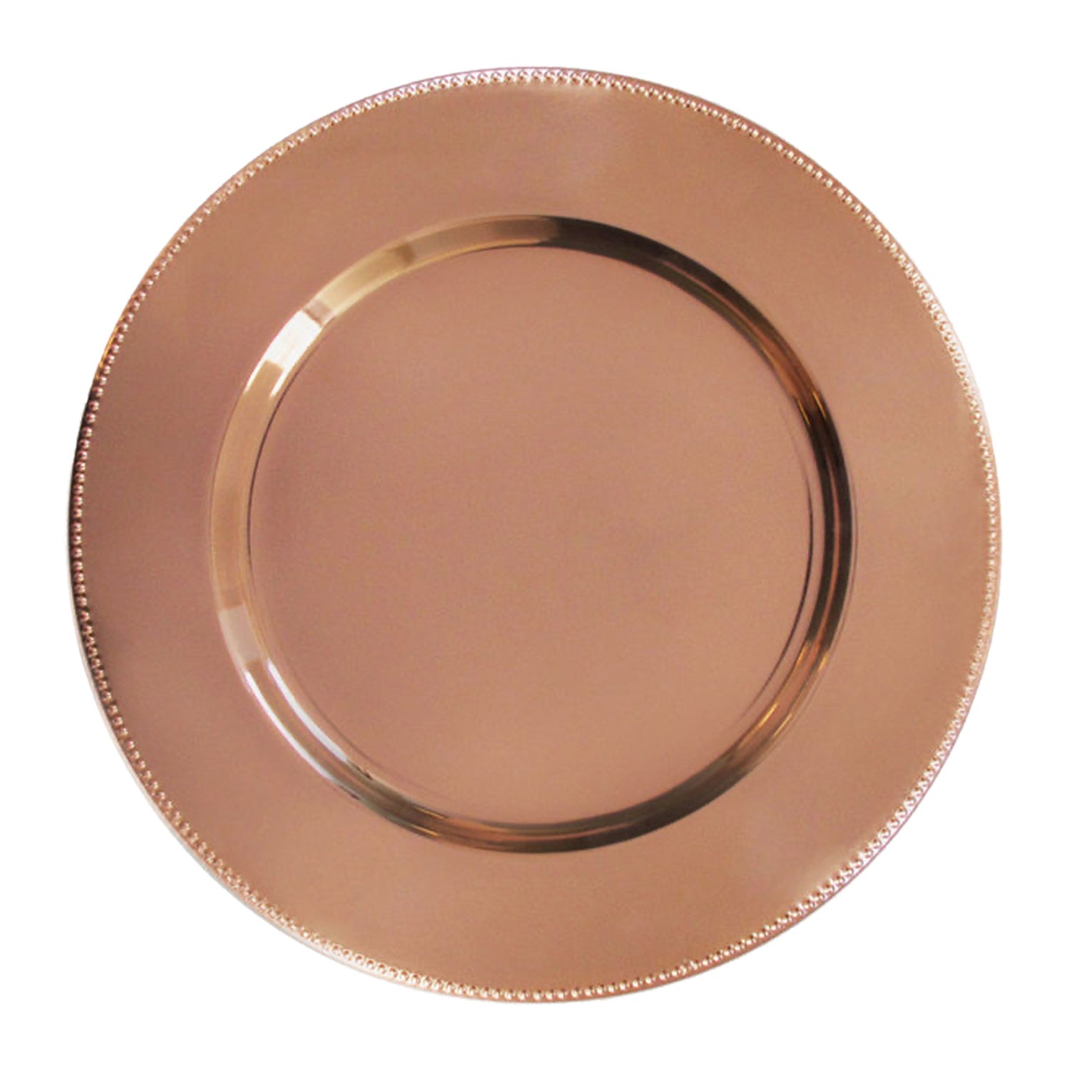 BEADED COPPER SET/4 CHARGE PLATE