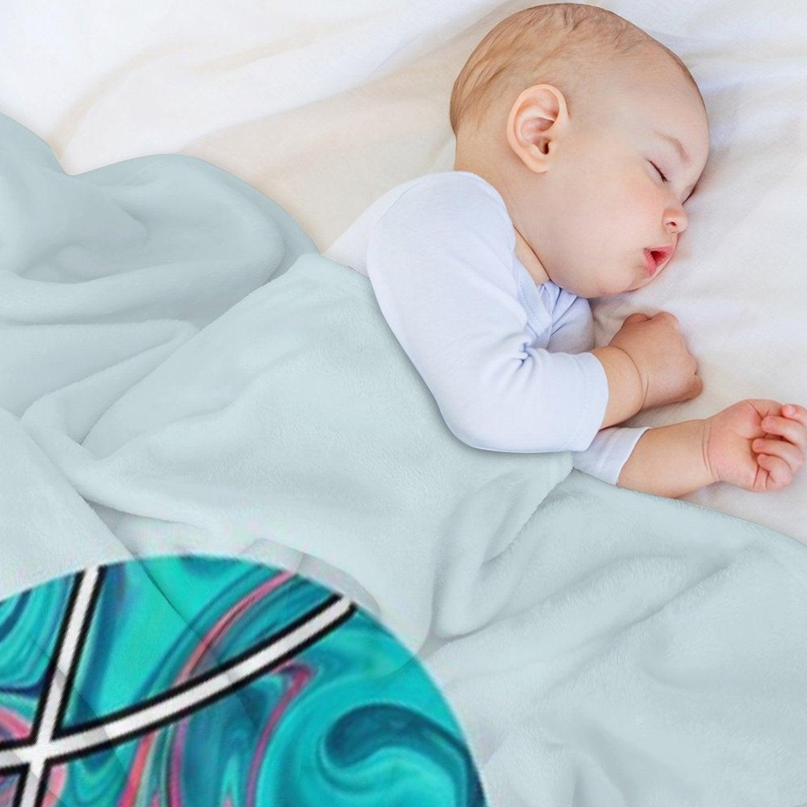 Basketball Ball Watercolors Throw Blanket